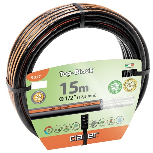 Λάστιχο Ποτίσματος Top-Black 1/2" Claber 9037 | 15m 1 Λάστιχο Ποτίσματος Top-Black 1/2" Claber 9037 | 15m