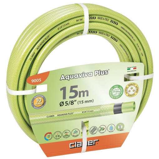 Λάστιχο AquaViva Plus 5/8'' Claber 9005 |15m