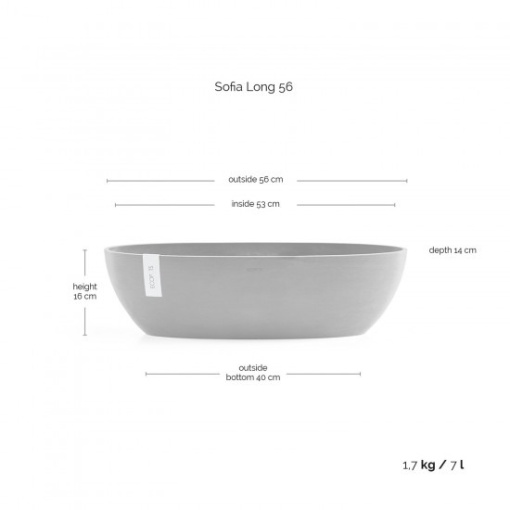 Ecopots Γλάστρα Κασπό Sofia Long 56 - Image 2