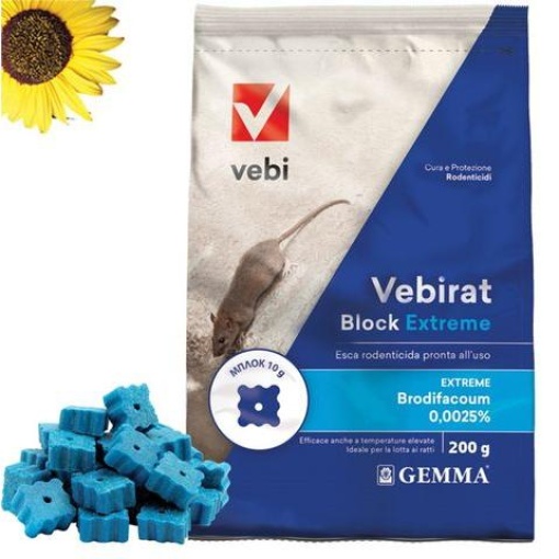 Ποντικοκτόνοι Κύβοι Vebirat Block | 200gr 1 Ποντικοκτόνοι Κύβοι Vebirat Block | 200gr