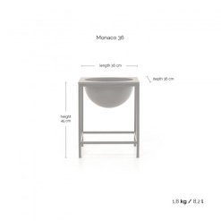 Alternative view of Ecopots Γλάστρα Monaco 35 Dark Grey