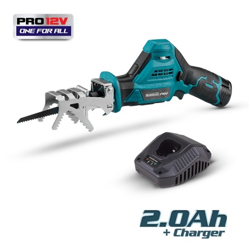 CORDLESS SABRE SAW 12V + 1 BATTERY 12V/2Ah + 1CHARGER 12V SET