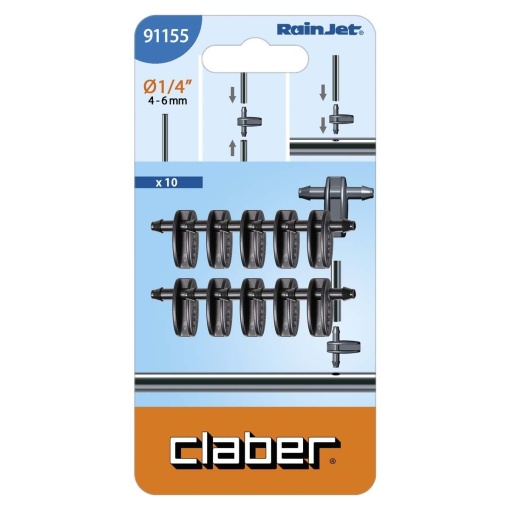 Σύνδεσμος Σωλήνα 1/4΄΄ Claber 91155 2 Σύνδεσμος Σωλήνα 1/4΄΄ Claber 91155 - Image 2
