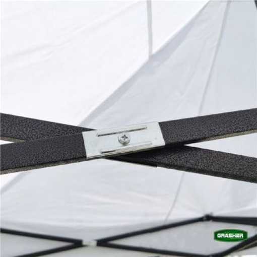 Πτυσσόμενο Κιόσκι Κήπου 3x3m Λευκό 420D GRASHER TGL3435 - Image 2
