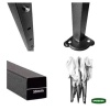 Πτυσσόμενο Κιόσκι Κήπου 3x3m Λευκό 420D GRASHER TGL3435 - Image 6