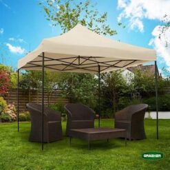 Πτυσσόμενο Κιόσκι Κήπου 3x3m Μπέζ 420D GRASHER TGL3437 23 104230 10