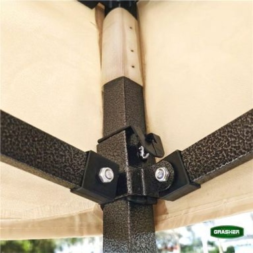 Πτυσσόμενο Κιόσκι Κήπου 3x3m Μπέζ 420D GRASHER TGL3437 5 Πτυσσόμενο Κιόσκι Κήπου 3x3m Μπέζ 420D GRASHER TGL3437 - Image 5