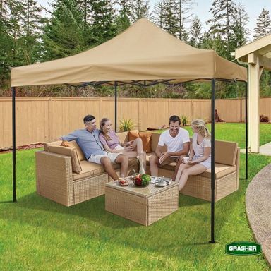 Πτυσσόμενο Κιόσκι Κήπου 3x3m Μπέζ 420D GRASHER TGL3437 9 Πτυσσόμενο Κιόσκι Κήπου 3x3m Μπέζ 420D GRASHER TGL3437 - Image 9