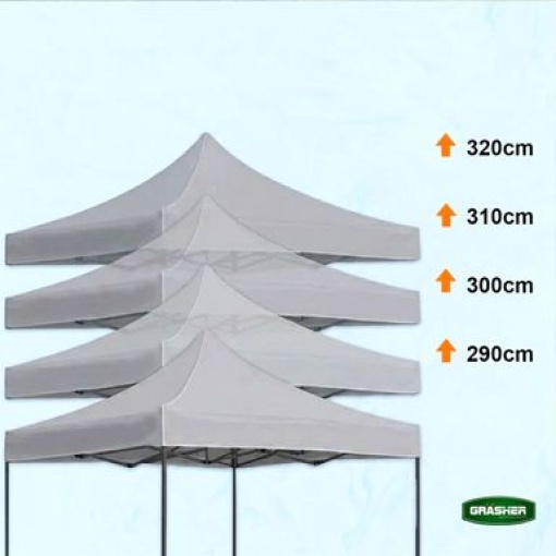 Πτυσσόμενο Κιόσκι Κήπου 3x3m Γκρι 420D GRASHER TGL3438 9 Πτυσσόμενο Κιόσκι Κήπου 3x3m Γκρι 420D GRASHER TGL3438 - Image 9